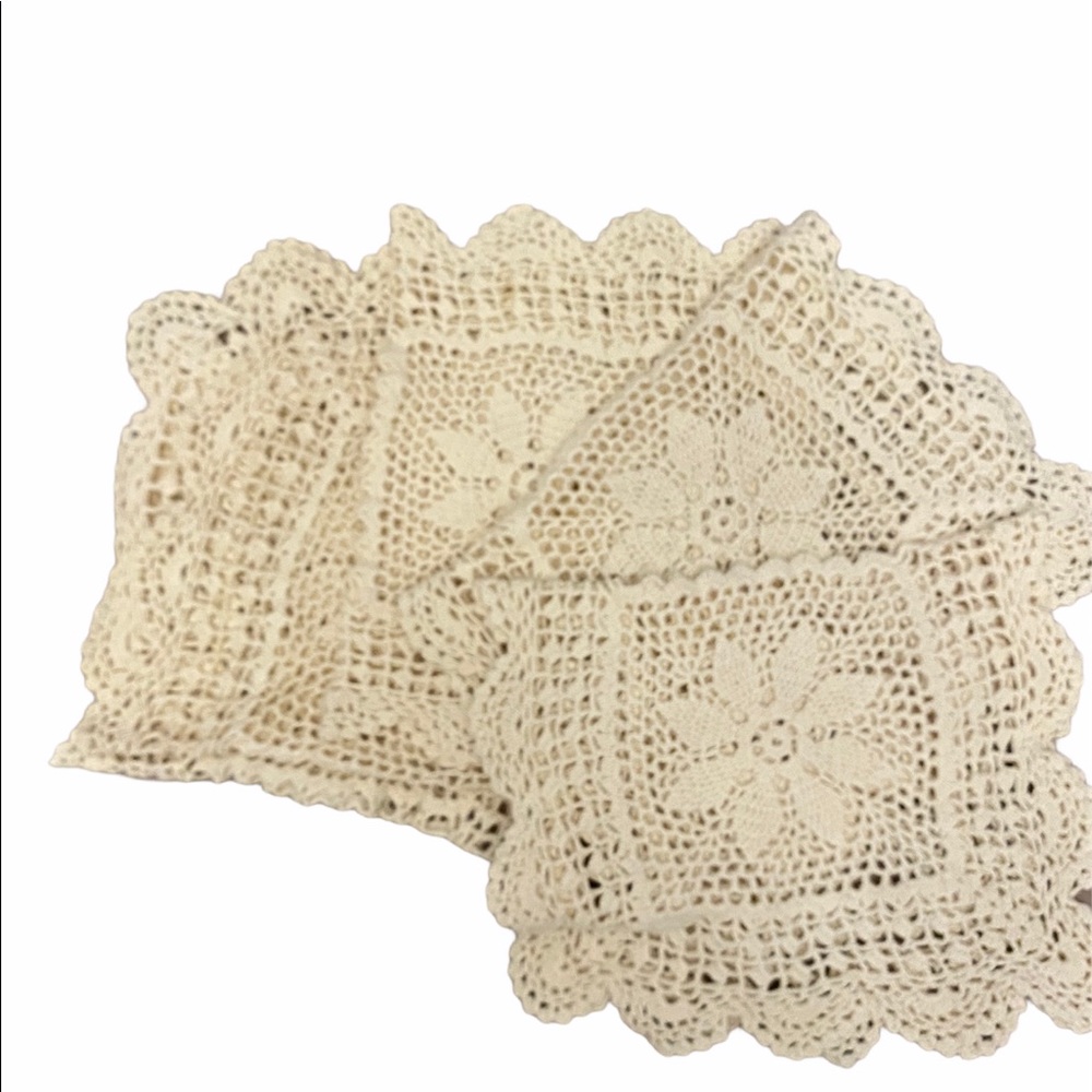 Set of 5 handmade napkins from Russia